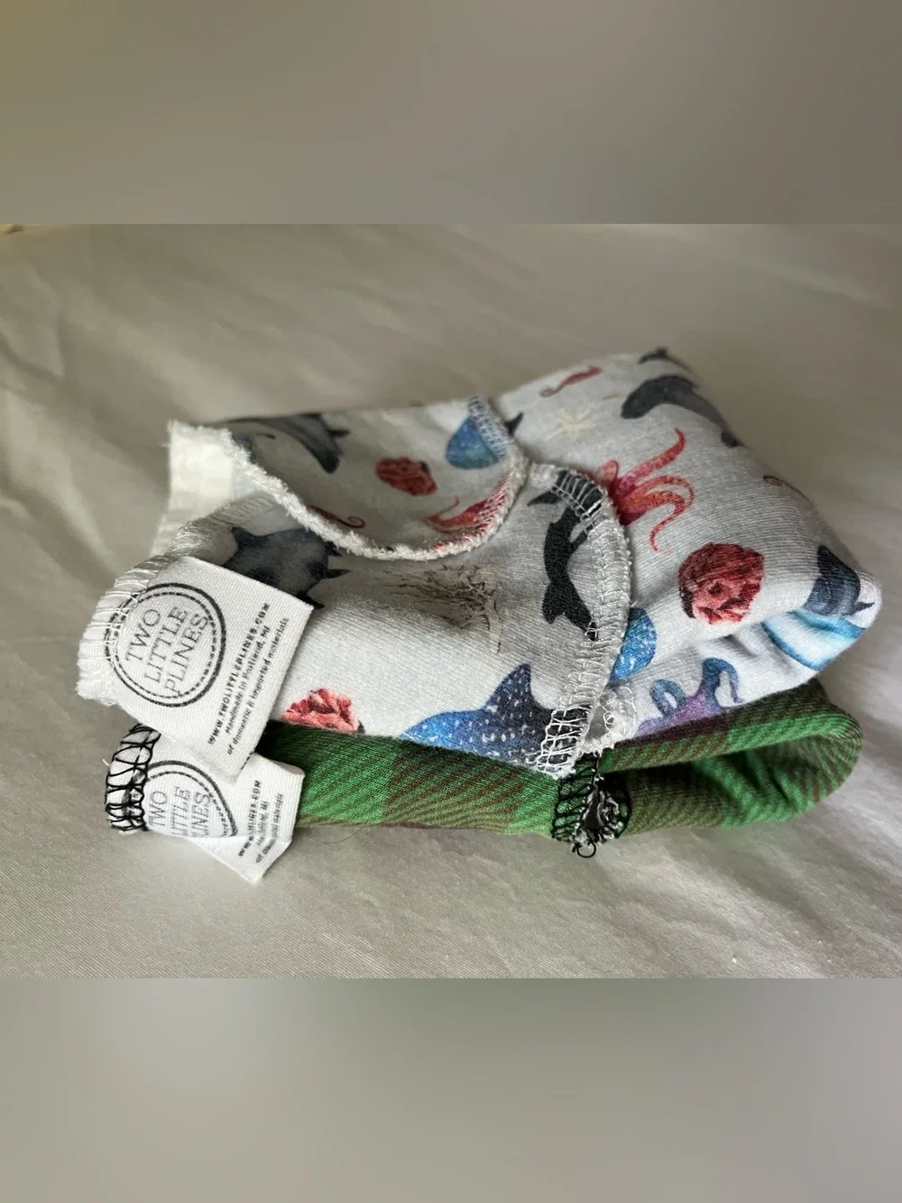 Two Little Plines Stretchy Preflats Newborn set of 2 cloth diapers